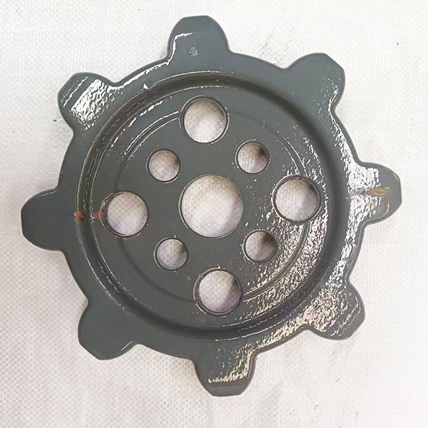 Rueda motriz Ruilong de 8 dientes y 9 orificios (acero forjado/bridado)